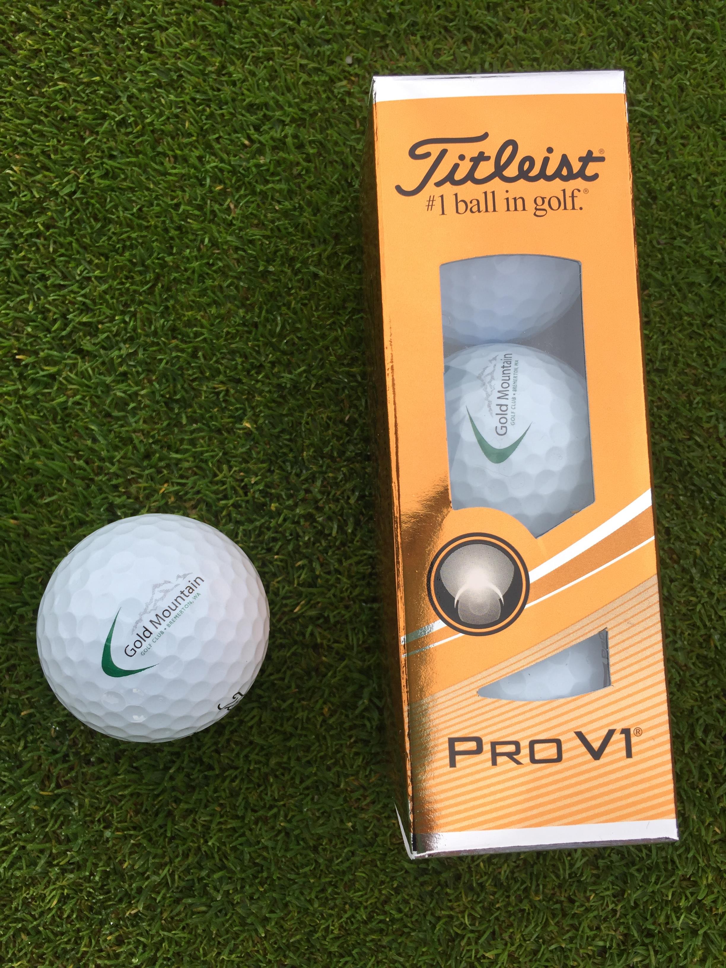 Titleist ProV1 Logo balls/sleeve - Gold Mountain Golf Club