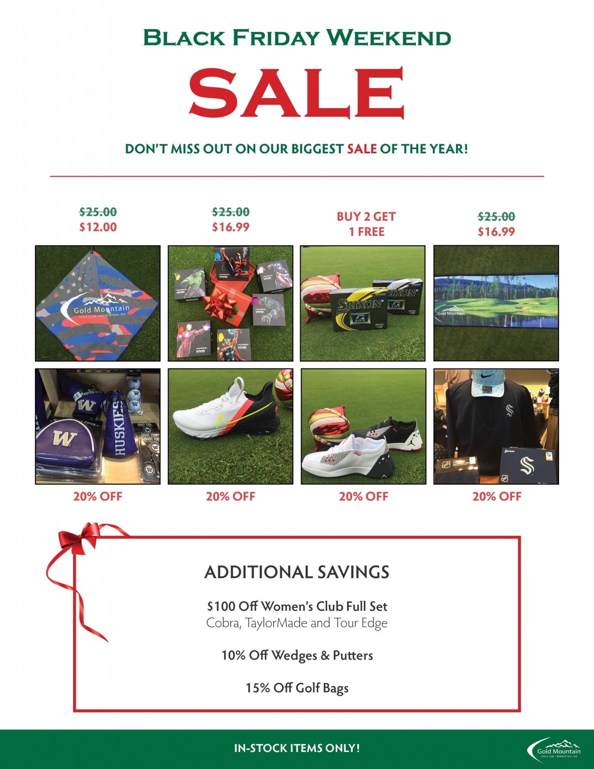 Black Friday Golf Shop Flyer 2020 Gold Mountain Golf Club